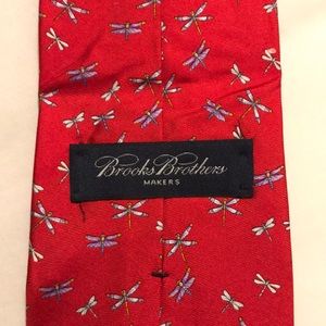 Brooks brothers red tie with fire flies